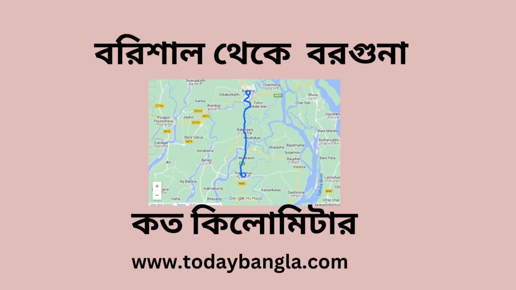 বরিশাল থেকে বরগুনা কত কিলোমিটার